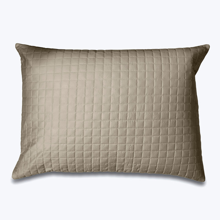 Masaccio Quilted Sham Standard / Khaki