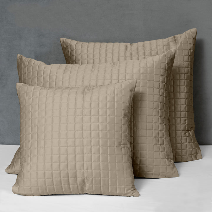 Masaccio Quilted Sham Euro / Khaki