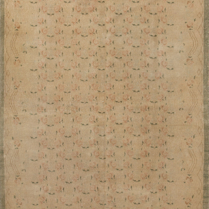 Beige Vintage Traditional Wool Rug - 4'1" x 10'5" Default Title