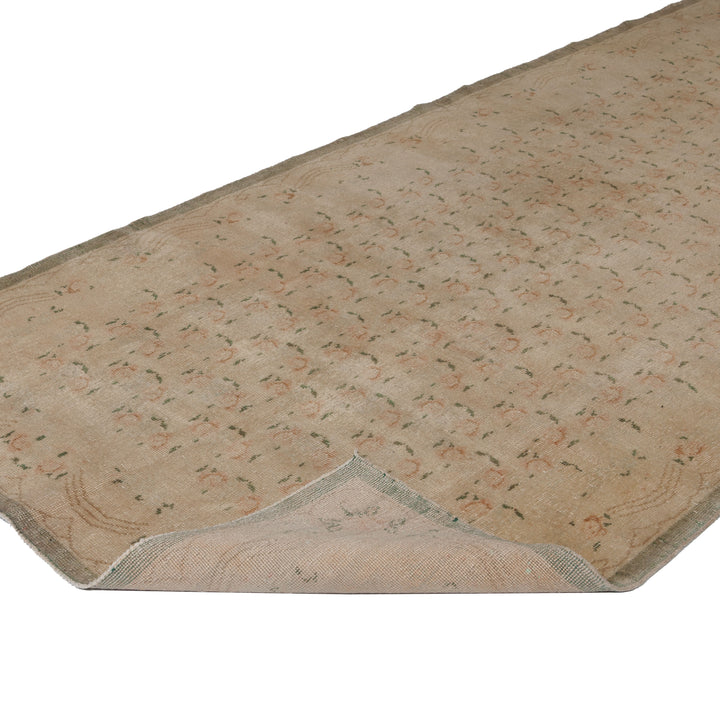 Beige Vintage Traditional Wool Rug - 4'1" x 10'5" Default Title