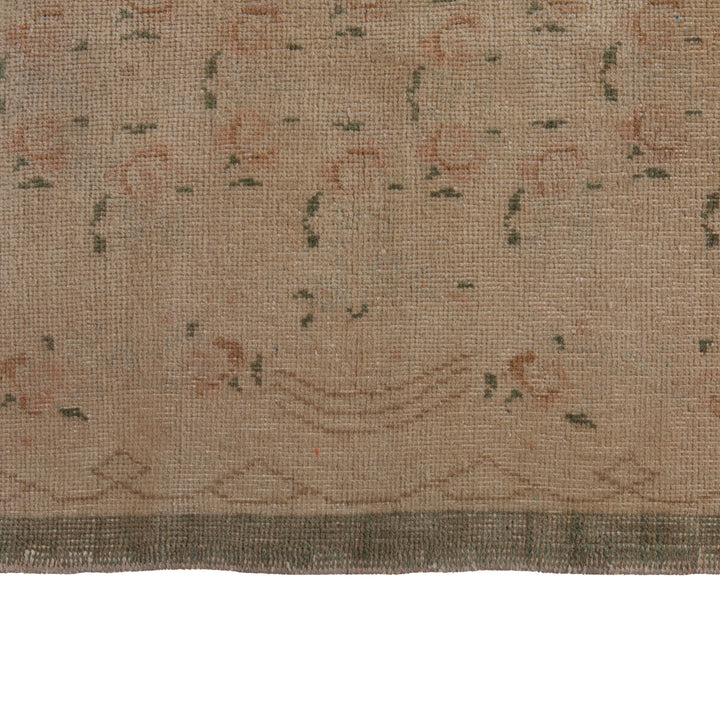 Beige Vintage Traditional Wool Rug - 4'1" x 10'5" Default Title