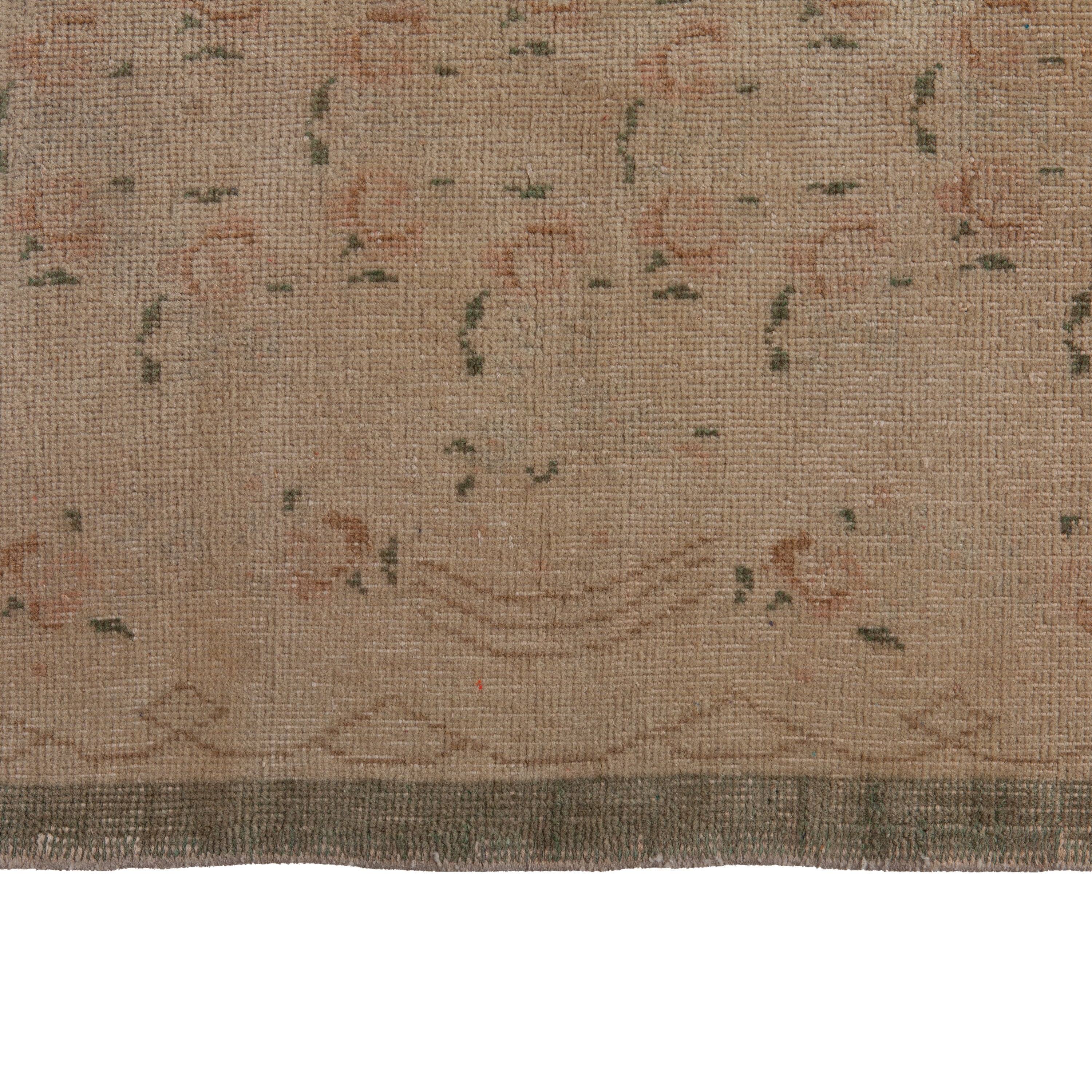 Beige Vintage Traditional Wool Rug - 4'1" x 10'5" Default Title