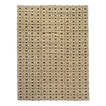 Beige Modern Wool Silk Blend Rug - 12' x 16'
