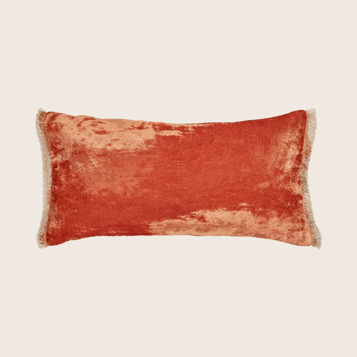 Silk Velvet Fringe Lumbar