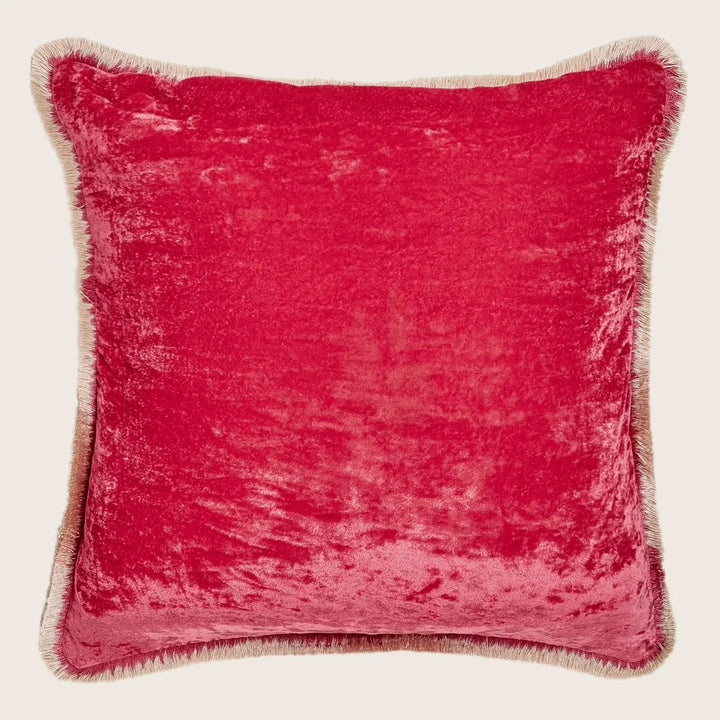 Silk Velvet Fringe Pillow