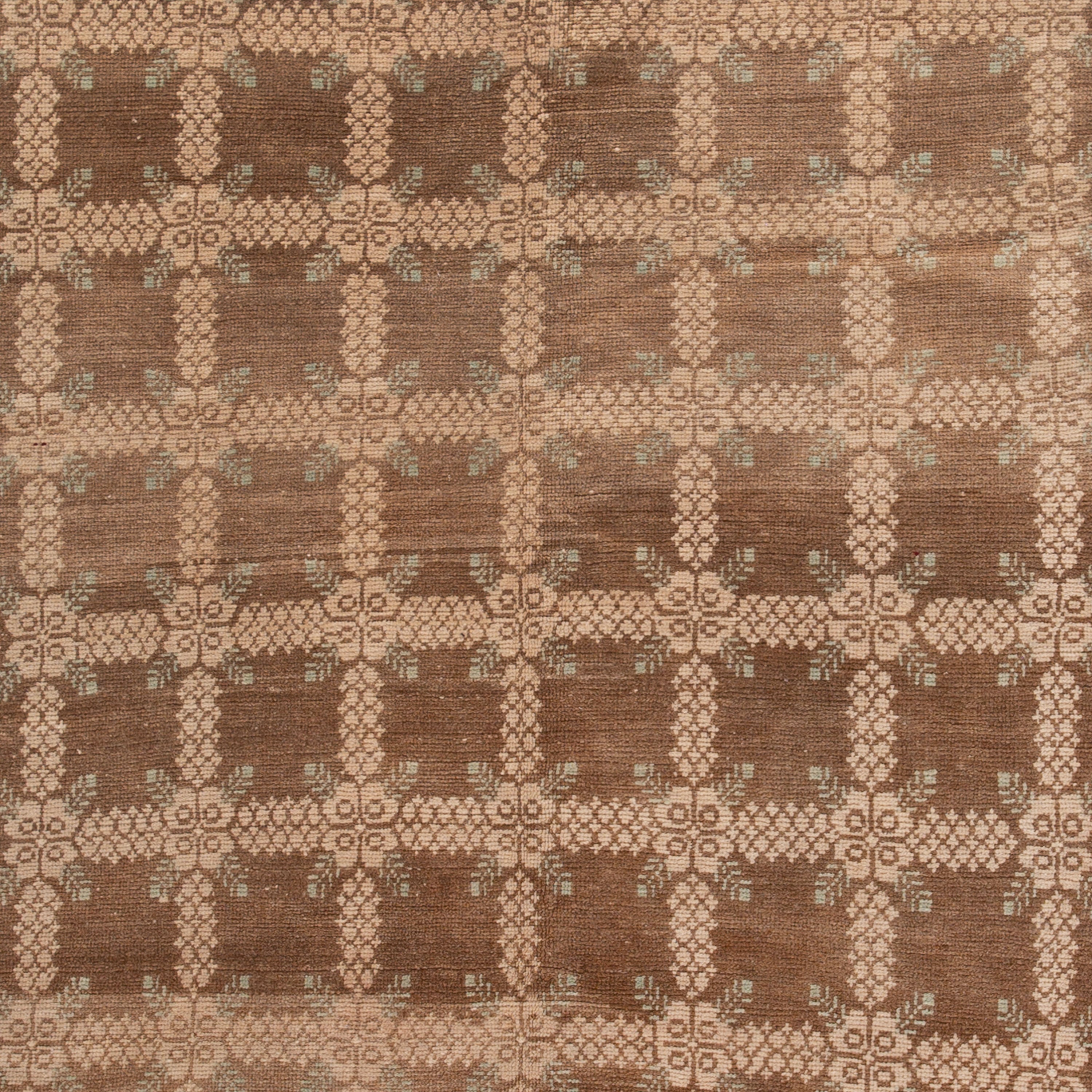 Beige Modern Wool Rug - 5' x 9'6"