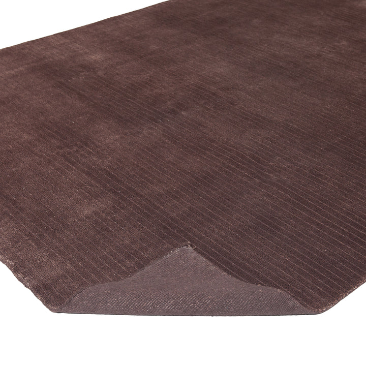 Brown Textured Wool Blend Rug - 8' x 10' Default Title