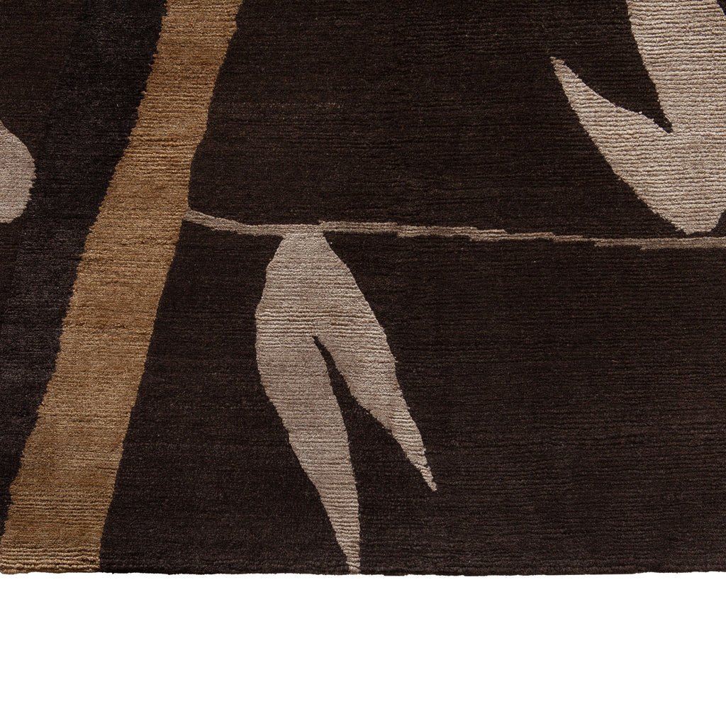 Brown Modern Wool Blend Rug - 8' x 9'11" Default Title