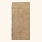Beige Vintage Traditional Anatolian Wool Rug - 5" x 10'7"