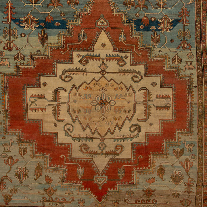 Antique Persian Wool Rug - 12'6" x 13'