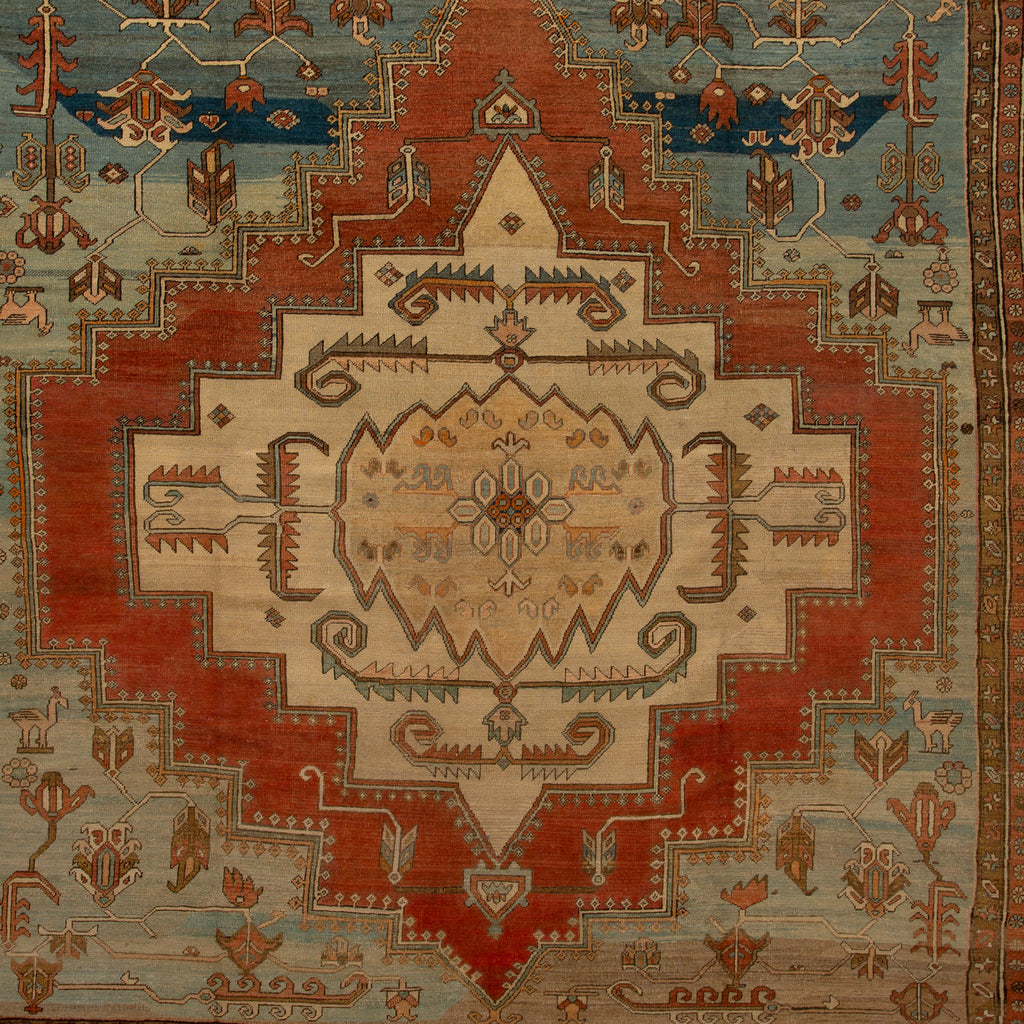Antique Persian Wool Rug - 12'6" x 13'