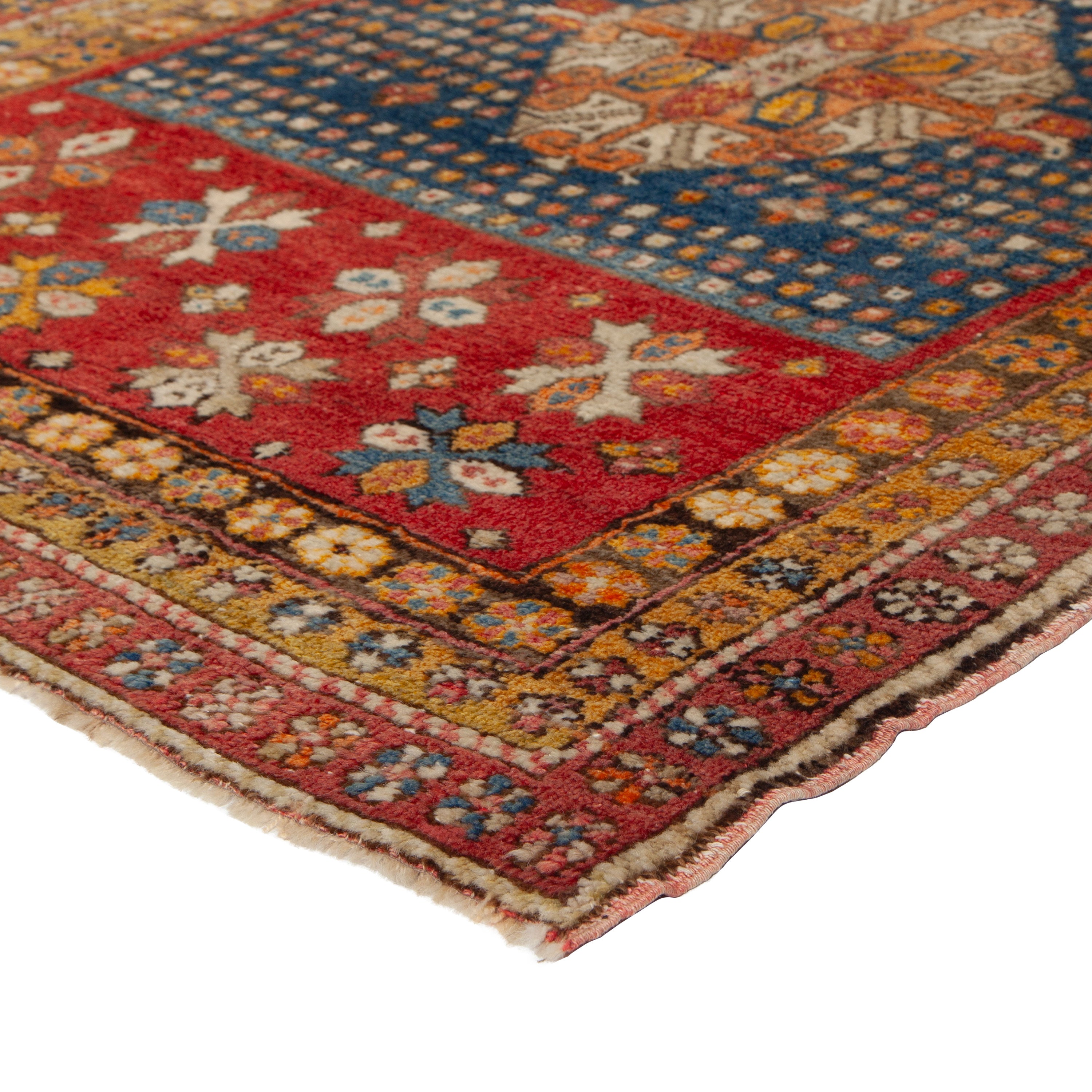 Red Antique Tekke Wool Rug - 3'4" x 4'