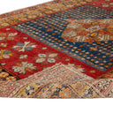 Red Antique Tekke Wool Rug - 3'4" x 4'