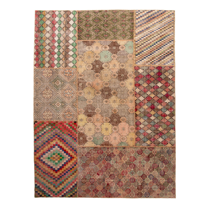 Multi Patchwork Wool Rug - 10' x 13'5" Default Title