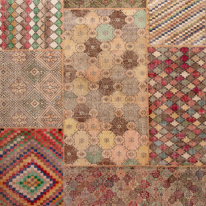 Multi Patchwork Wool Rug - 10' x 13'5" Default Title