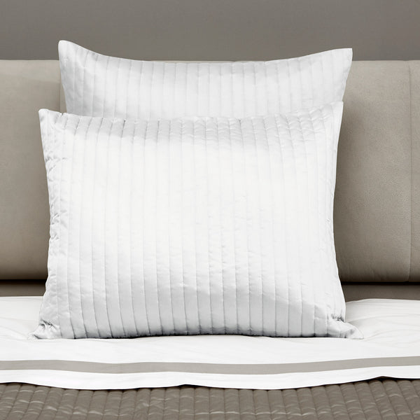 Siena Quilted Coverlet & Shams Pillow Shams / Standard / White