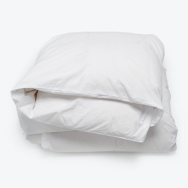 Clean, fluffy pillow perfectly suited for a good night's sleep.
