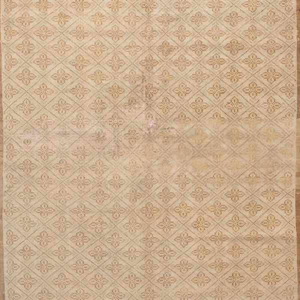 Beige Vintage Traditional Wool Rug - 4'7" x 8'6" Default Title