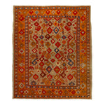 Orange Vintage Traditional Wool Rug - 11'10" x 13'3"