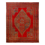 Red Vintage Traditional Anatolian Wool Rug - 13'6" x 16'2"