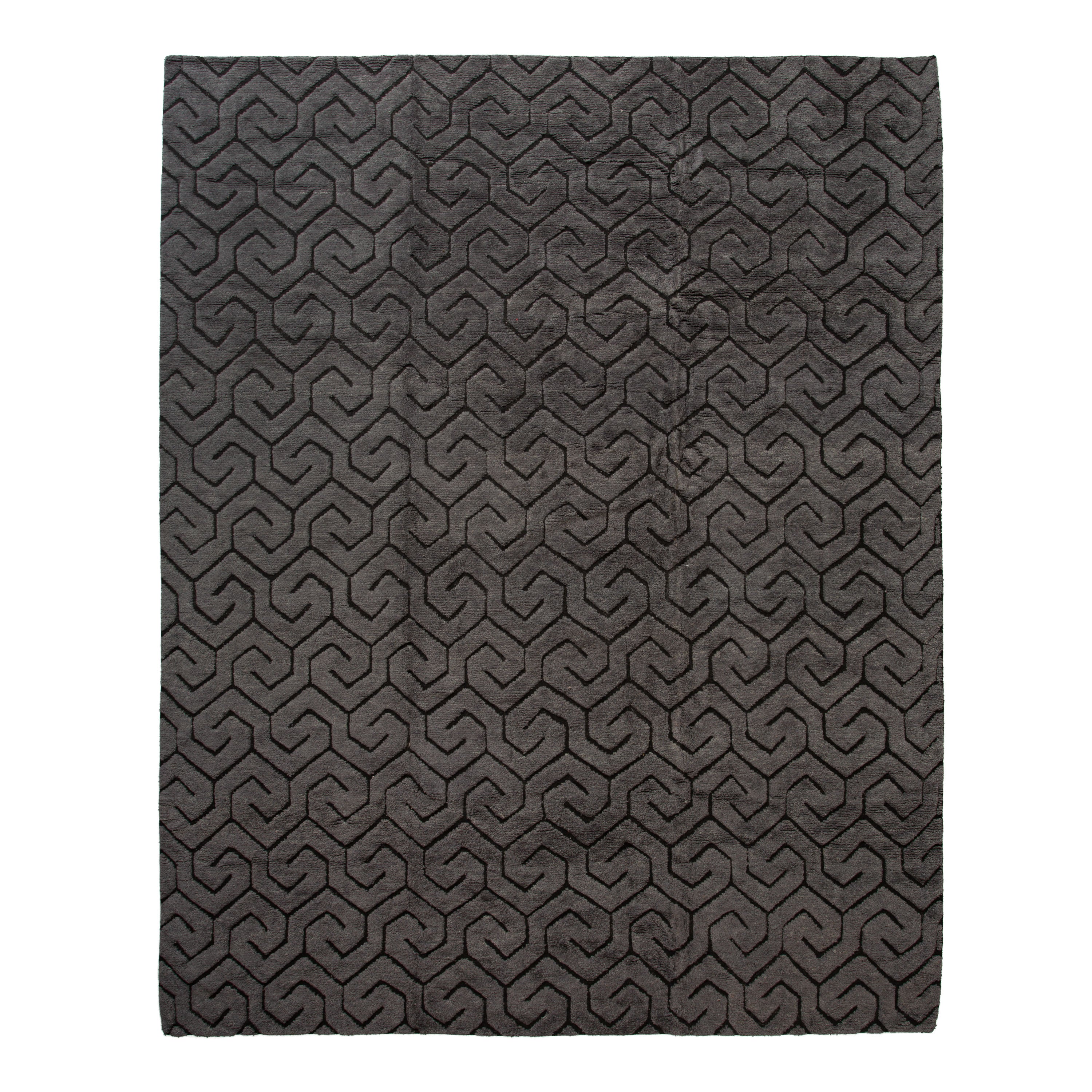 Grey Traditional Wool Rug - 12' x 15'3"