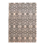Brown & Cream Modern Tibetan Linen Rug - 10' x 14'