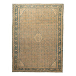 Beige Vintage Traditional Wool Rug - 9'10" x 13'7" Default Title