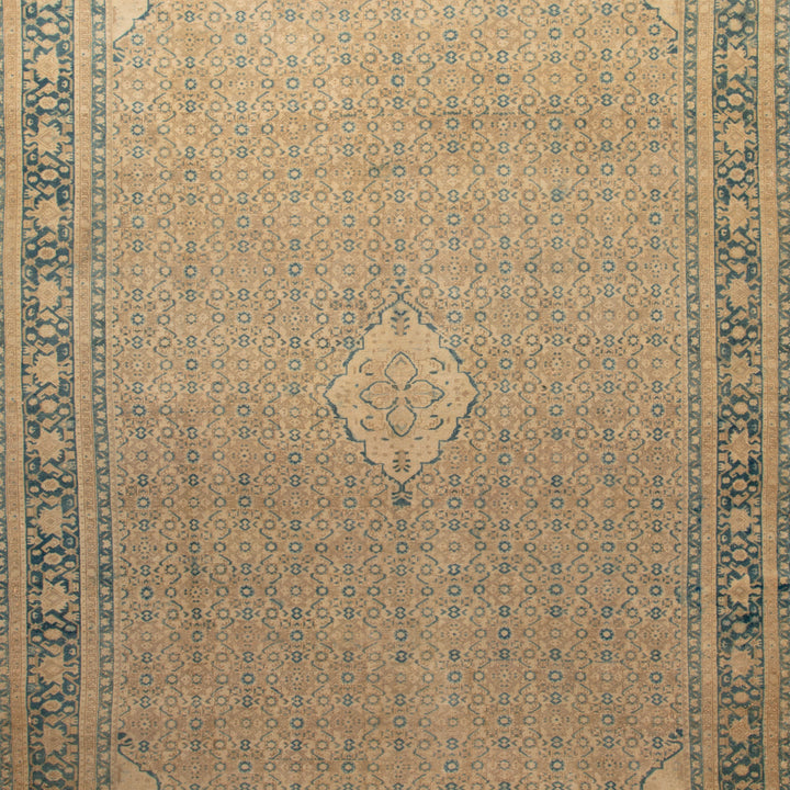 Beige Vintage Traditional Wool Rug - 9'10" x 13'7" Default Title