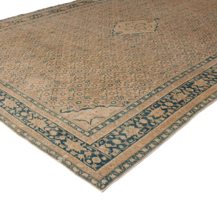 Beige Vintage Traditional Wool Rug - 9'10" x 13'7" Default Title