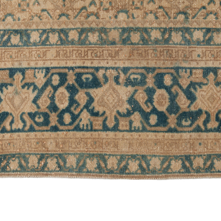 Beige Vintage Traditional Wool Rug - 9'10" x 13'7" Default Title