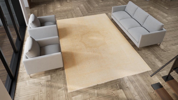 Beige Traditional Wool Rug - 8'11" x 12'1"