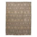 Grey and Cream Transitional Wool Rug - 12' x 14'11"