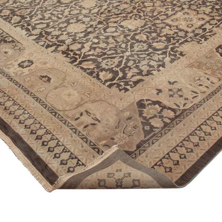 Brown Traditional Wool Rug - 15' x 25'