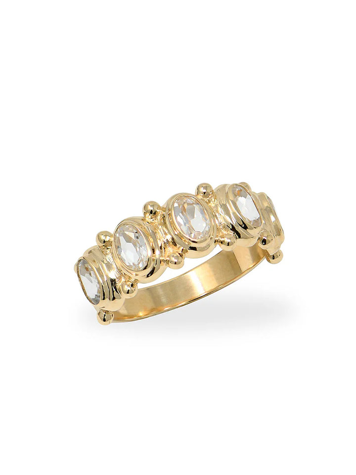 Méditerranée Oval Arch Eternity Dew Drop Ring
