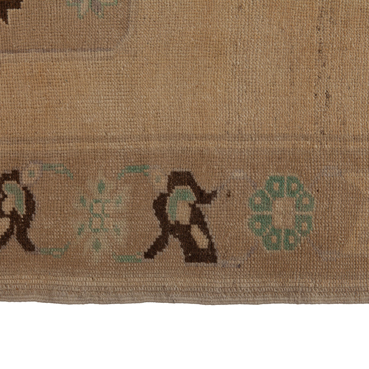 Beige Vintage Traditional Wool Rug - 5'1" x 12' Default Title