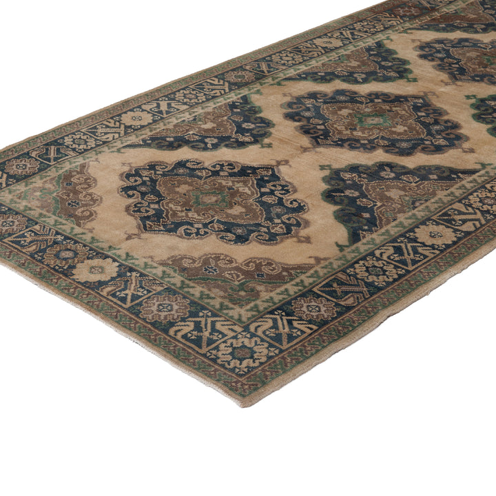 Blue Vintage Traditional Wool Rug - 4'1" x 12'5" Default Title