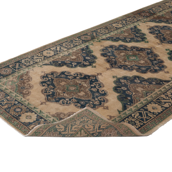 Blue Vintage Traditional Wool Rug - 4'1" x 12'5" Default Title