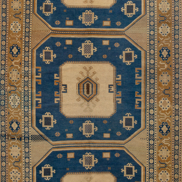 Blue Vintage Traditional Wool Rug - 5' x 10'6" Default Title