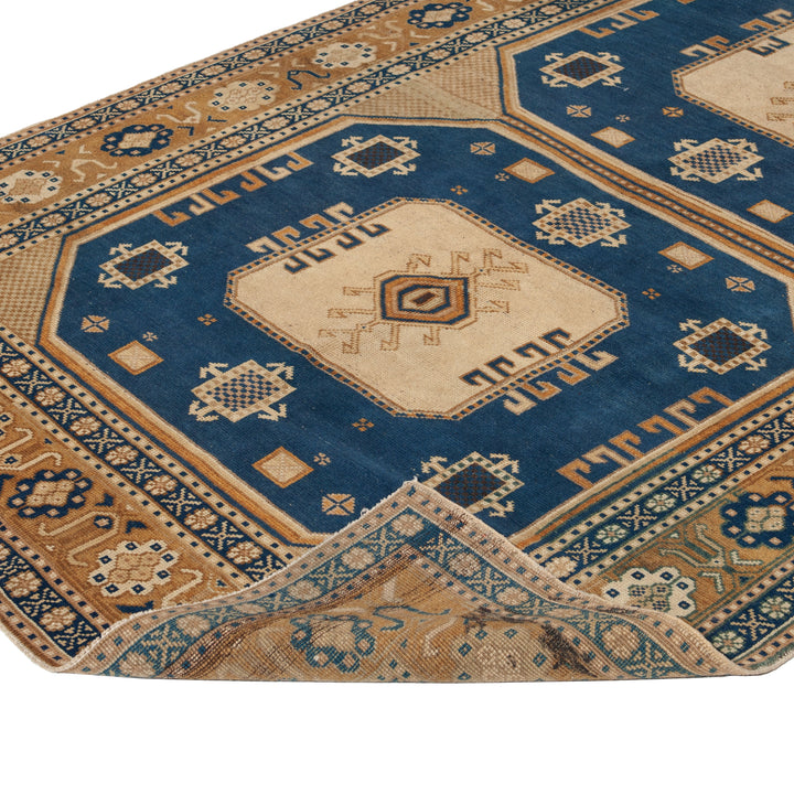 Blue Vintage Traditional Wool Rug - 5' x 10'6" Default Title