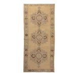 Beige Vintage Traditional Wool Rug - 5'2" x 12' Default Title