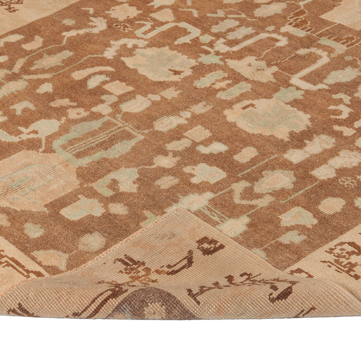 Brown Vintage Traditional Wool Rug - 4'9" x 8'6"