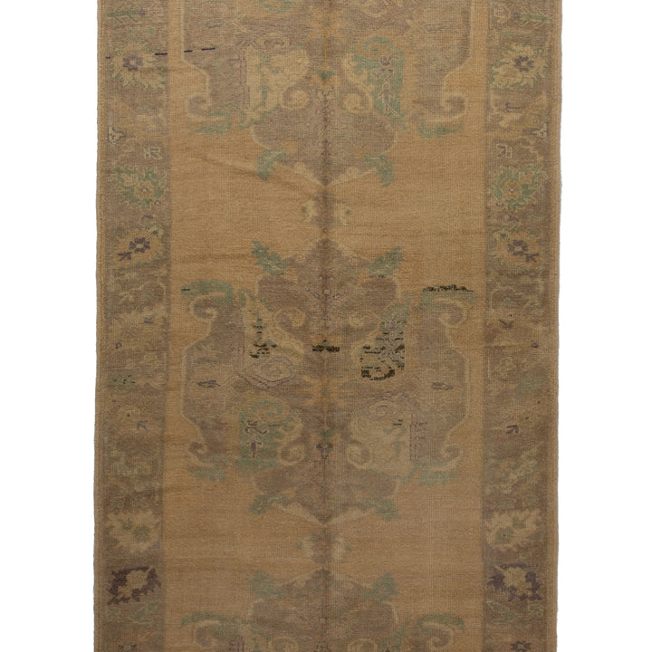 Beige Vintage Traditional Wool Rug - 4'9" x 12'3" Default Title
