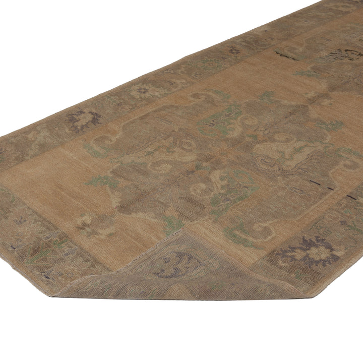 Beige Vintage Traditional Wool Rug - 4'9" x 12'3" Default Title