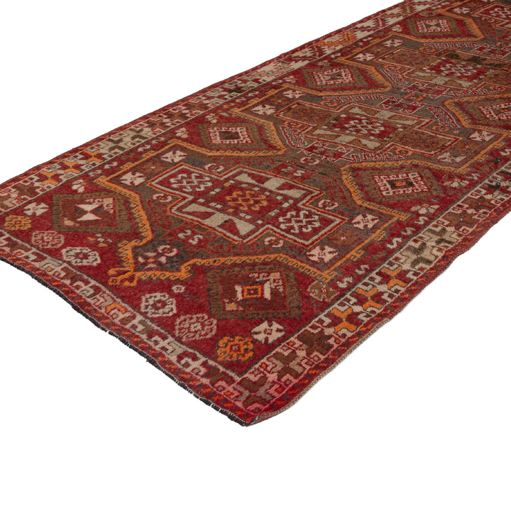 Red Vintage Traditional Wool Rug - 4'5" x 10'5" Default Title