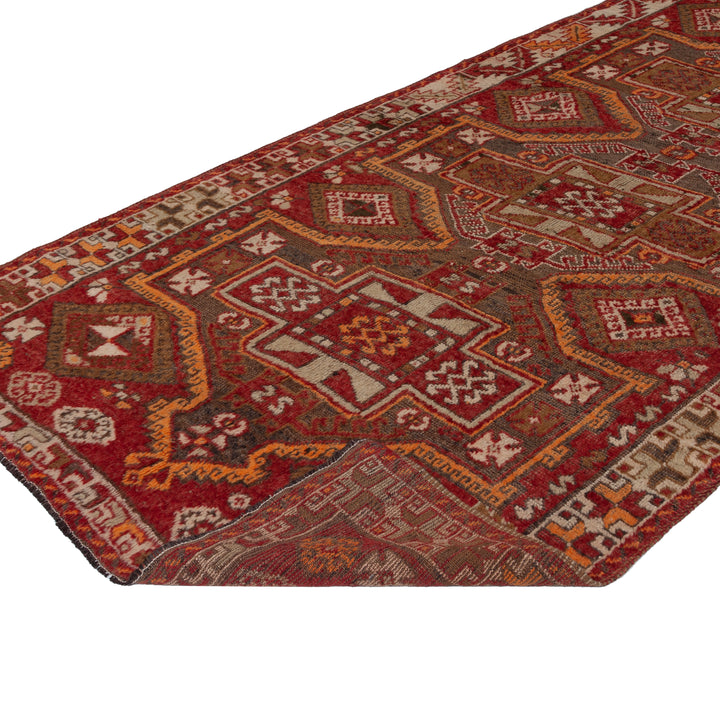 Red Vintage Traditional Wool Rug - 4'5" x 10'5" Default Title