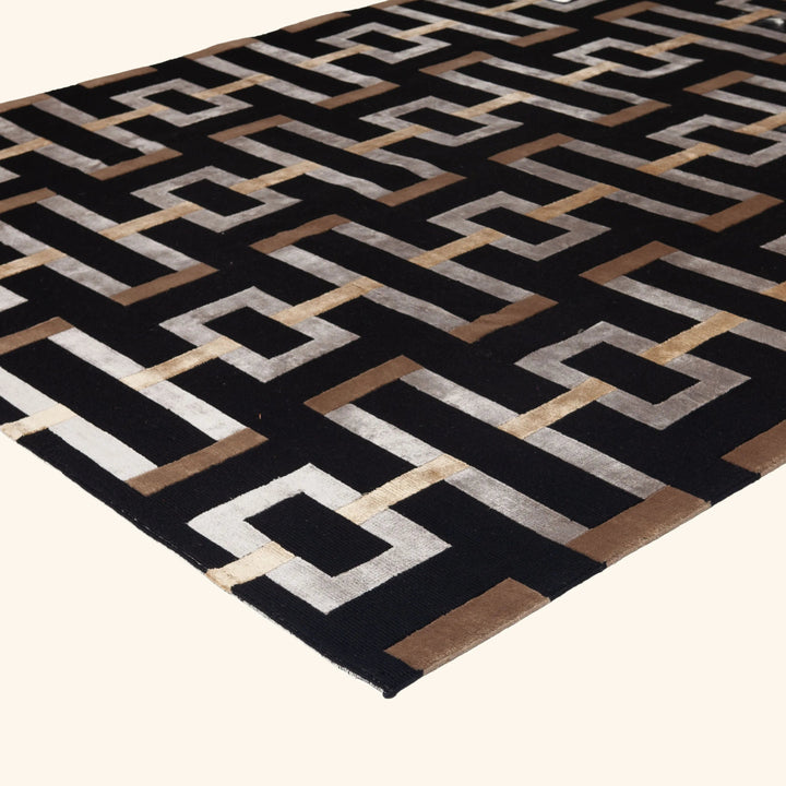 Brown Modern Wool Rug - 8' x 10' Default Title