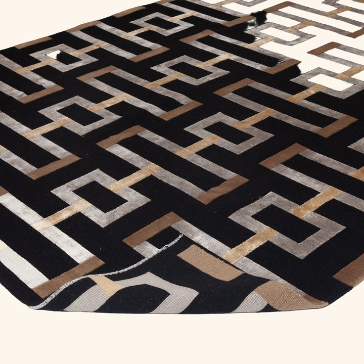 Brown Modern Wool Rug - 8' x 10' Default Title