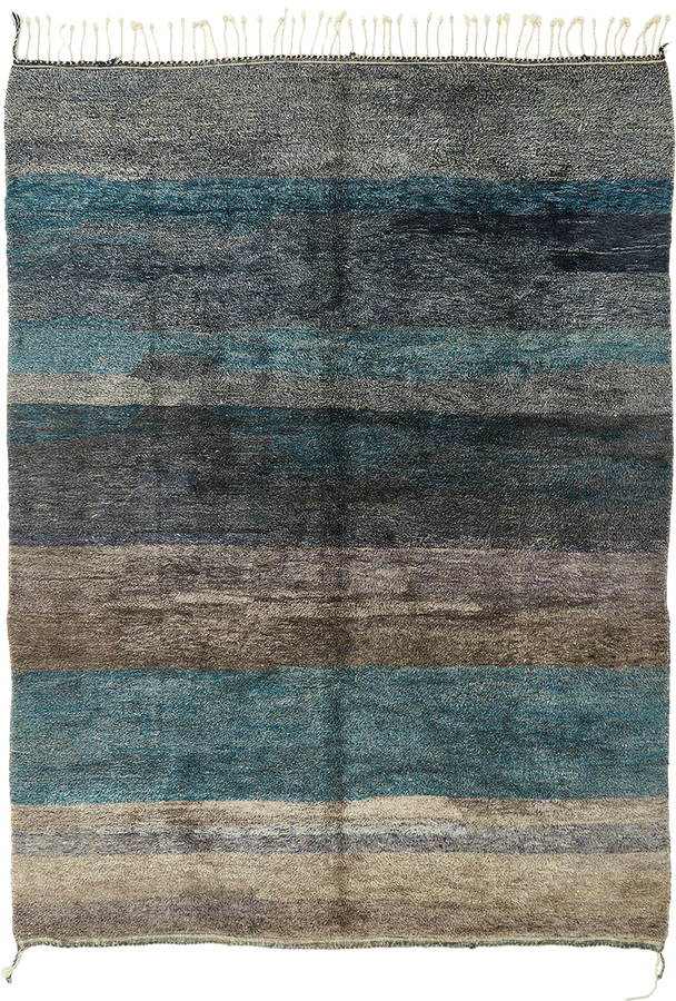 Blue Moroccan Wool Rug - 11' x 15'6