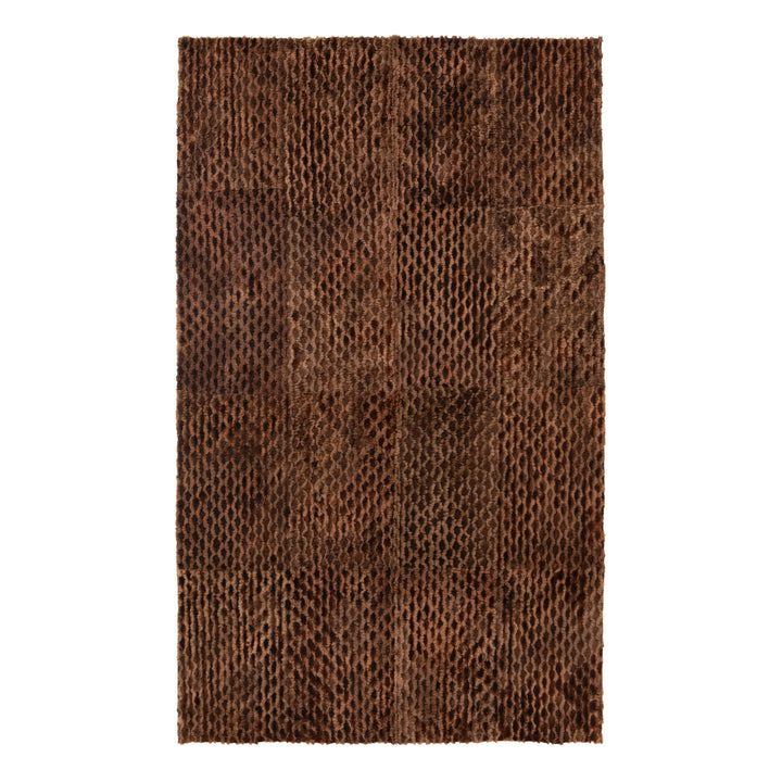Brown Modern Cowhide Rug - 5' x 8'