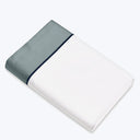 Luna Stella Sheets & Pillowcases, White/Wilton Blue Flat Sheet / King